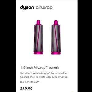 Dyson Airwrap 30mm 1.6” short Barrels Pink